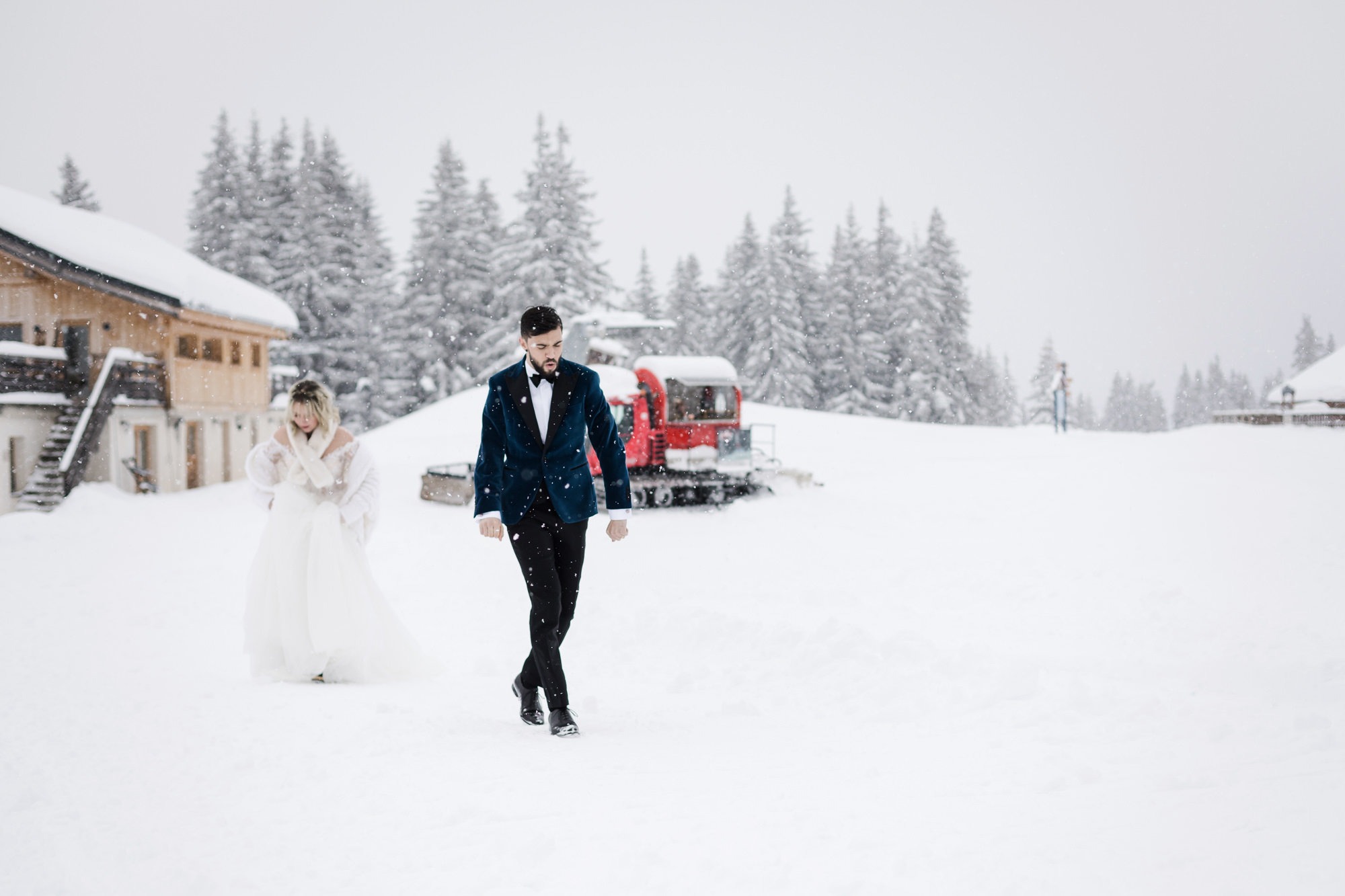 Mariage d'hiver : fugue amoureuse à la neige - les moments m - wedding planner lyon